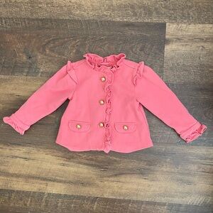 Janie and Jack Ruffle Pink Jacket size 3-4